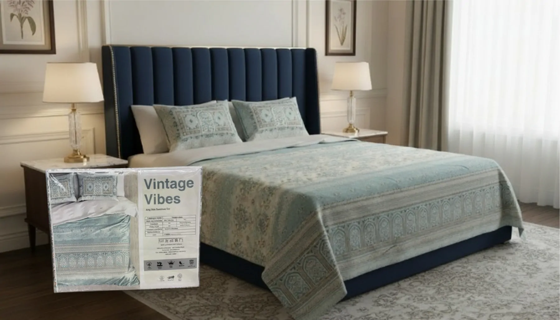 Premium 100% Cotton Bedsheet with Pillow Covers