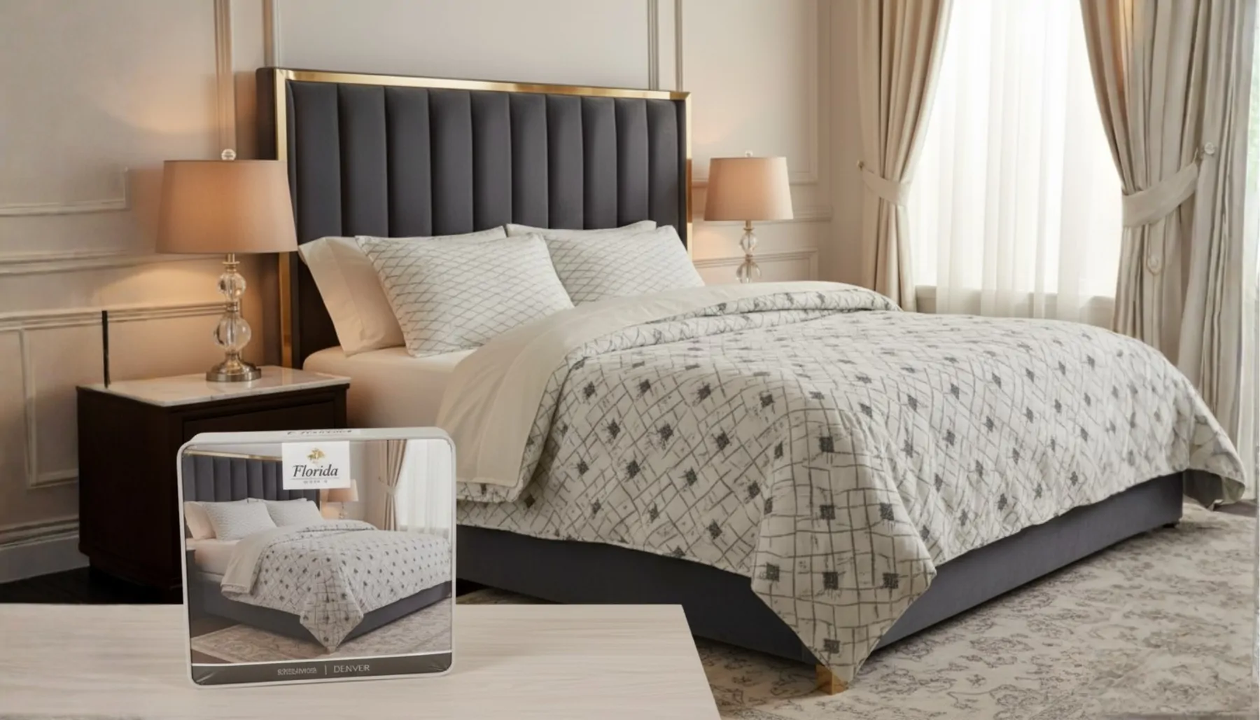Denver Bed Sheet with Pillows