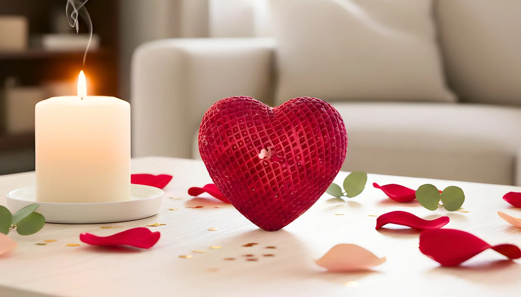 Heart-Shaped Jasmine Scented Candle