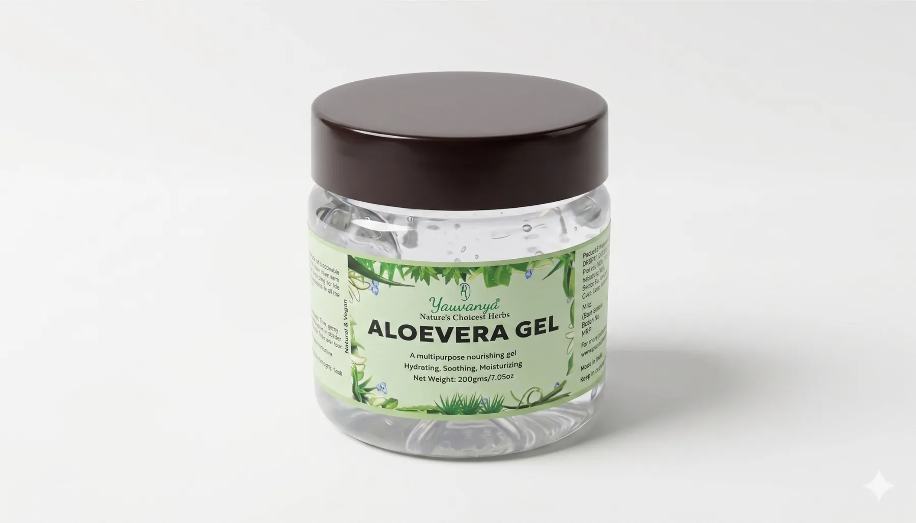 Yauvanya Pure Aloe Vera Gel 200gm | Soothing & Cooling
