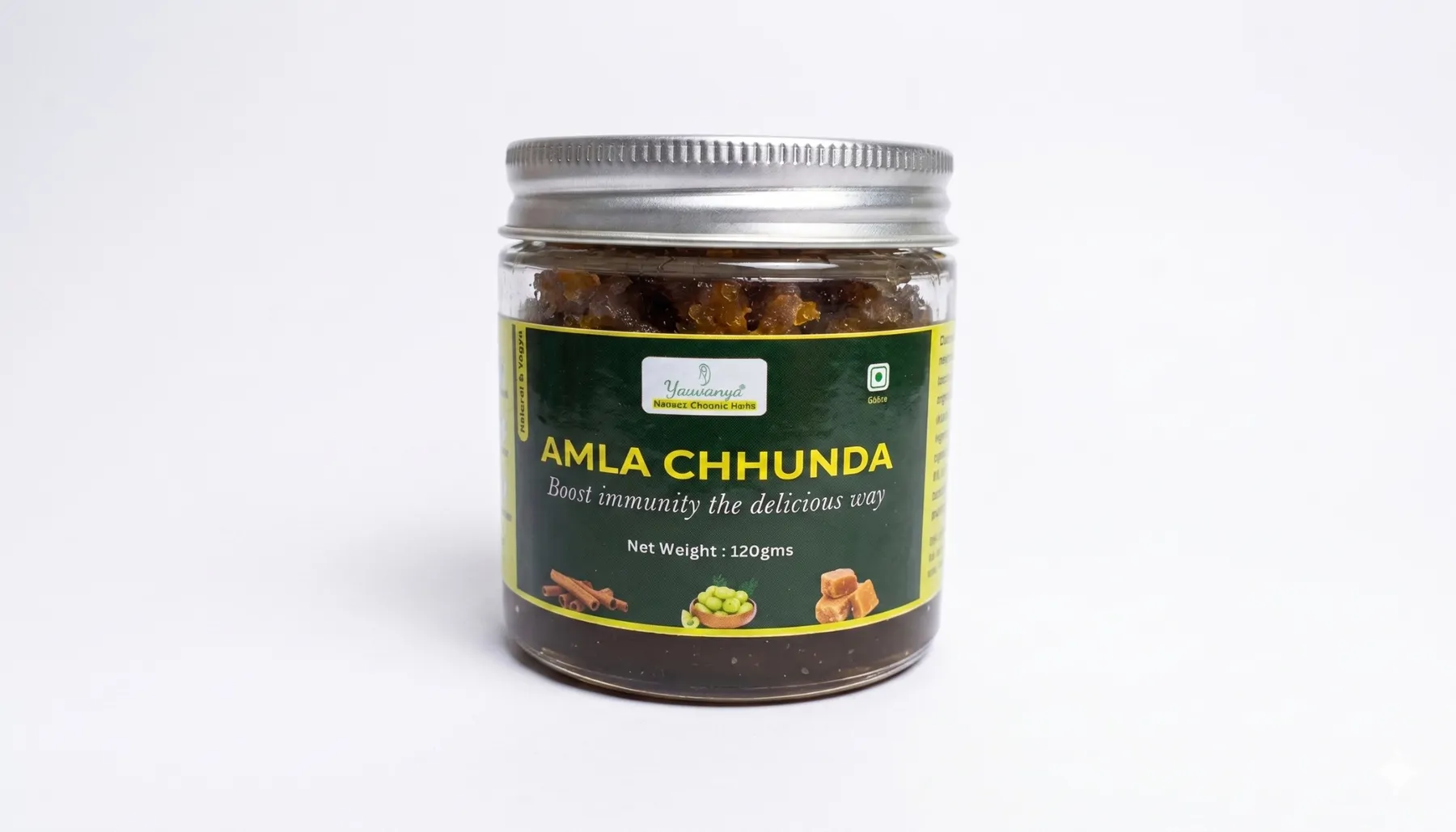 Yauvanya Amla Chhunda 120g | Chutney with Jaggery and Spices | Immunity Booster | Versatile Use