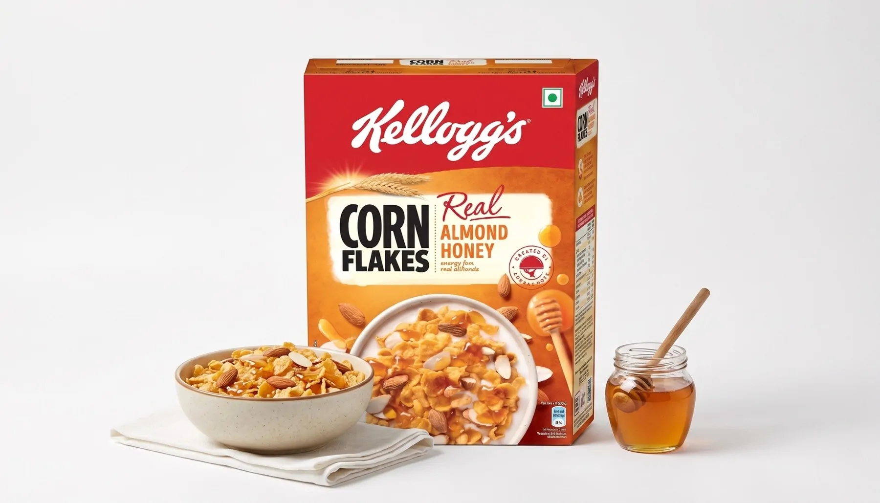 Kellogg's Corn Flakes Real Almond Honey Cereal